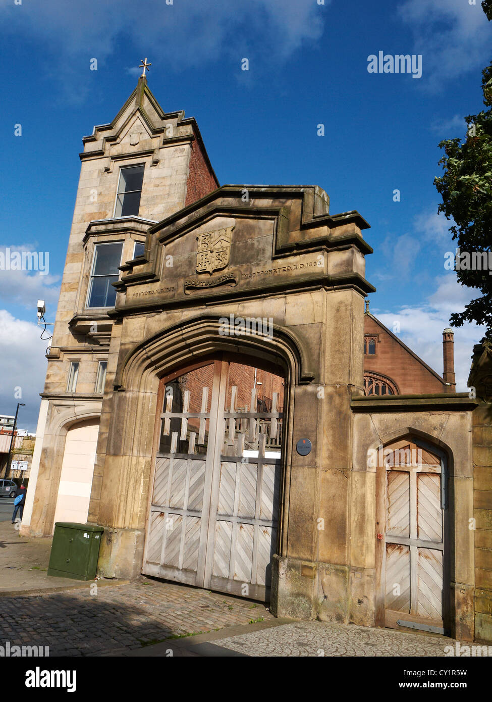 Back entrance of Chetham`s School of Music in Manchester UK Stock Photo
